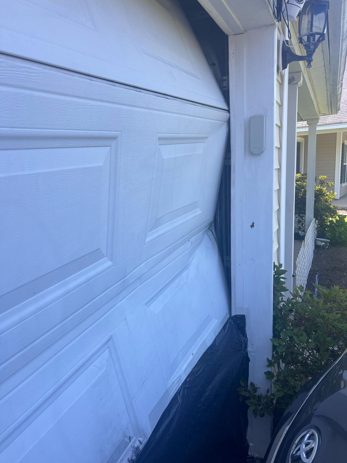 Off-track garage door