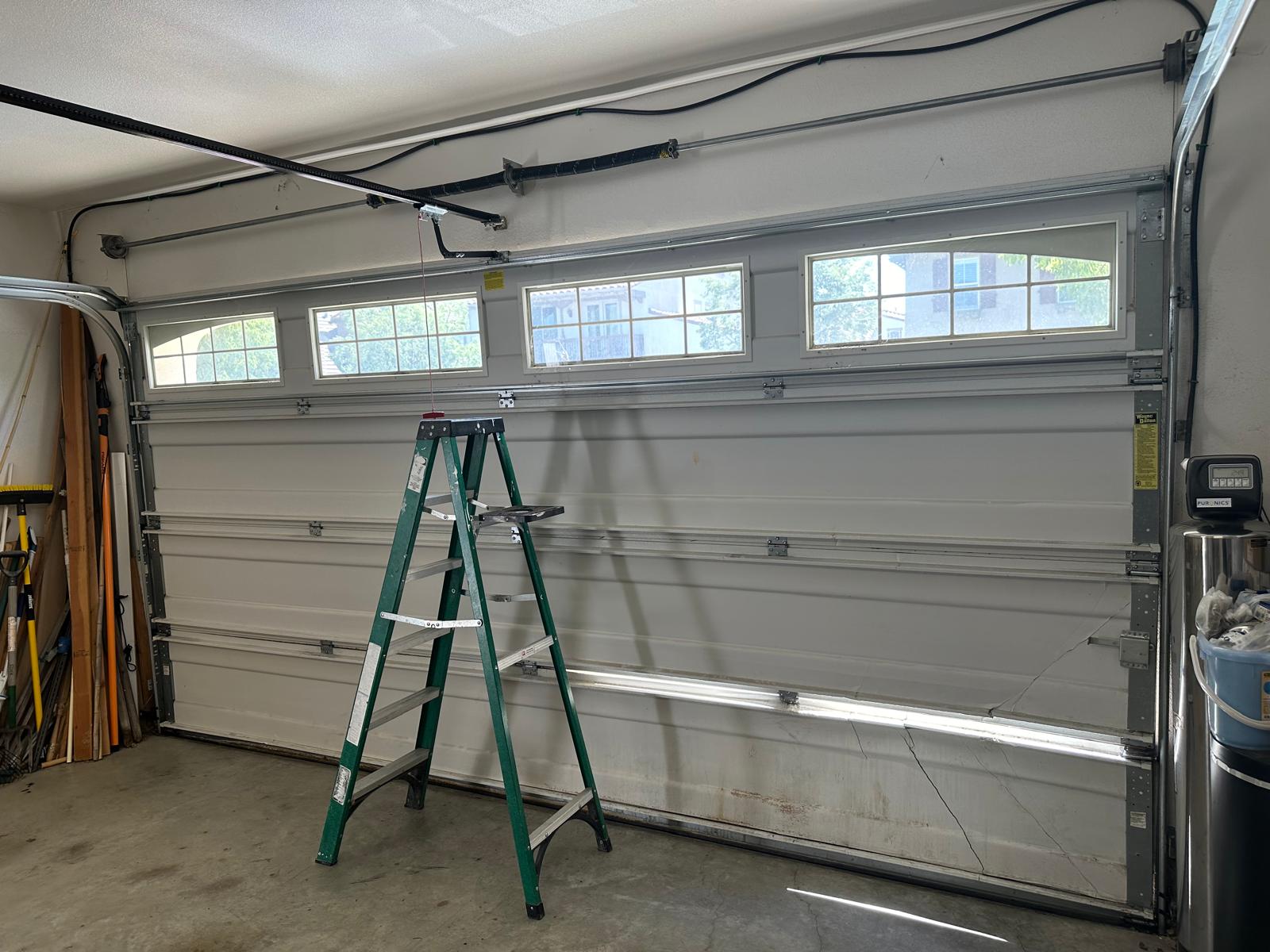 White garage door with windows Sunny Isles