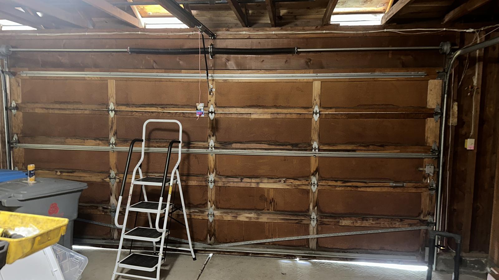 Wood grain garage door Coral Gables