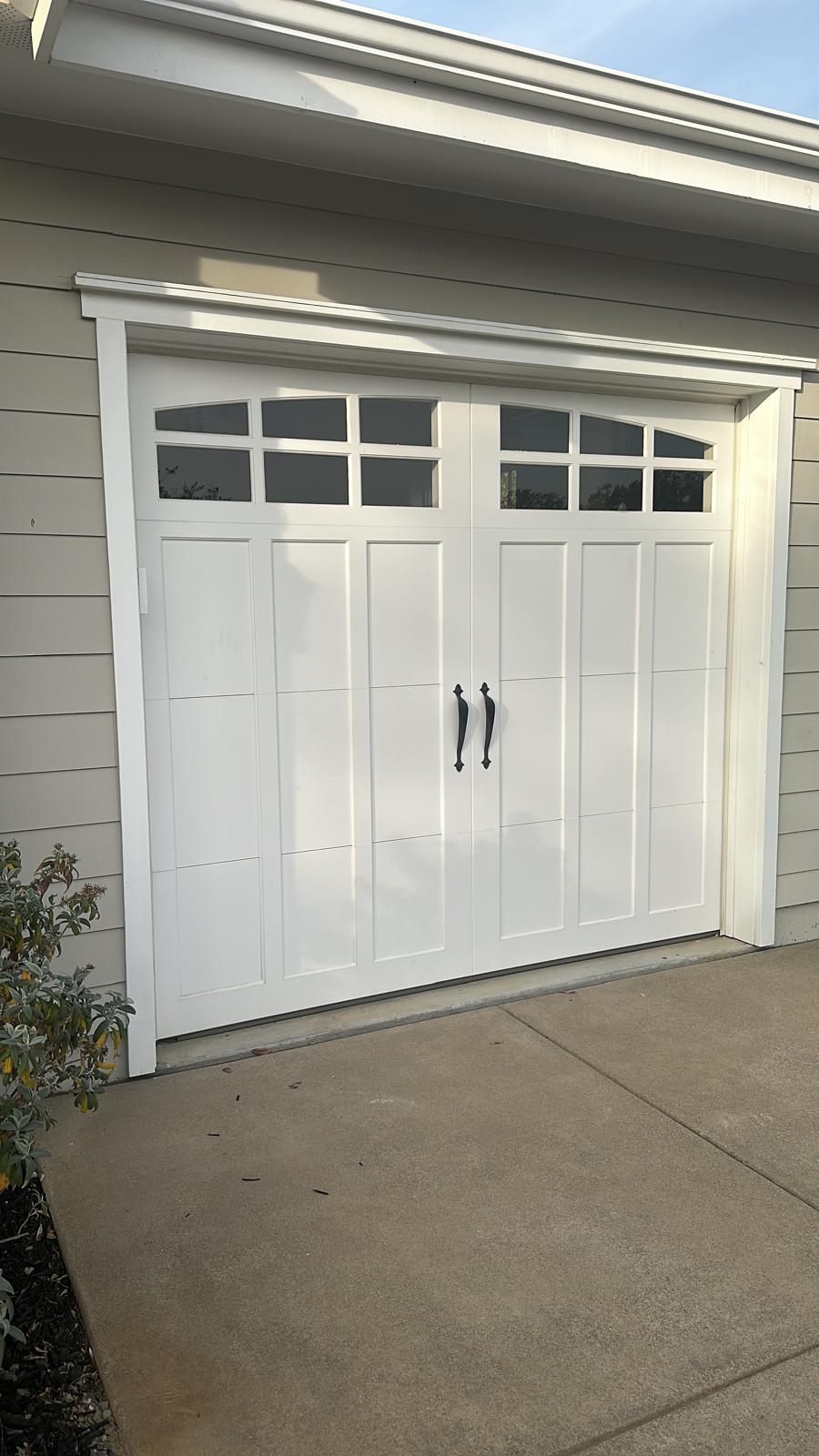 New garage door installation